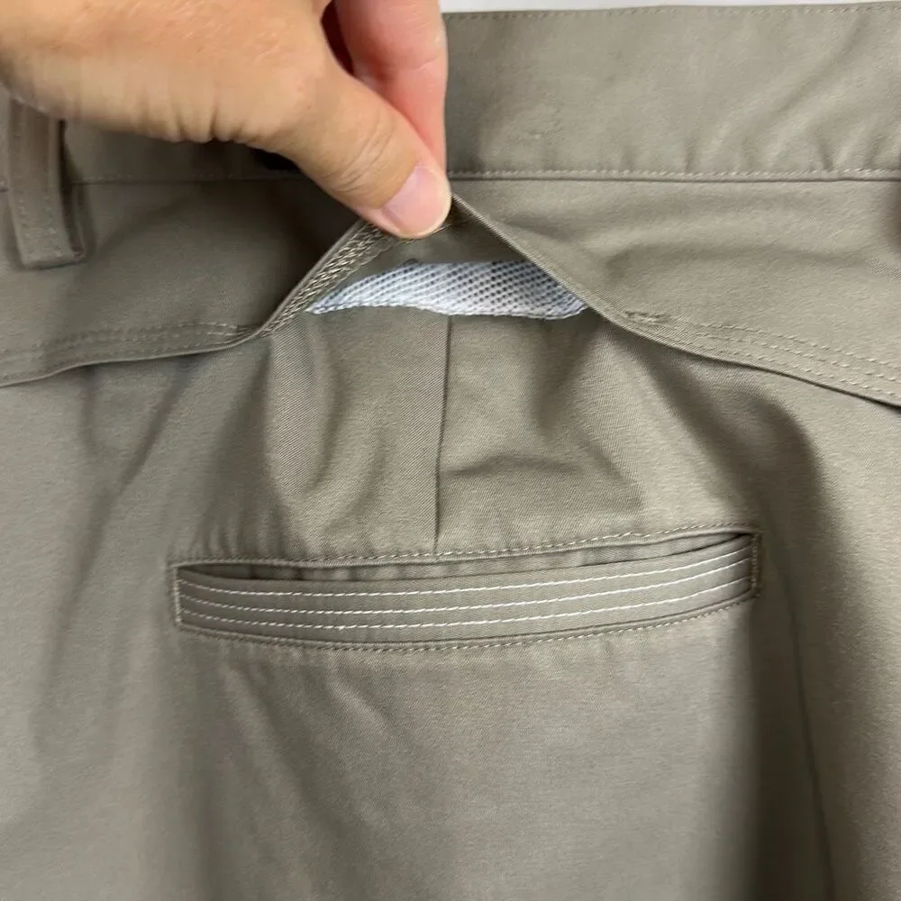 Adidas ClimaCool Golf Athletic Pants Size 36x34 Casual Slacks Tan Khaki Vented